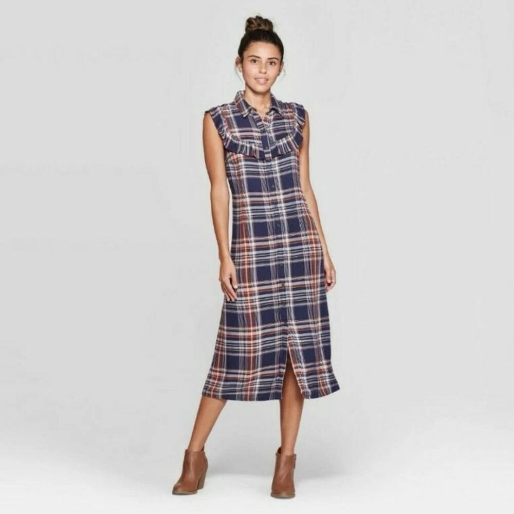 Universal Thread Flannel Ruffle Dress